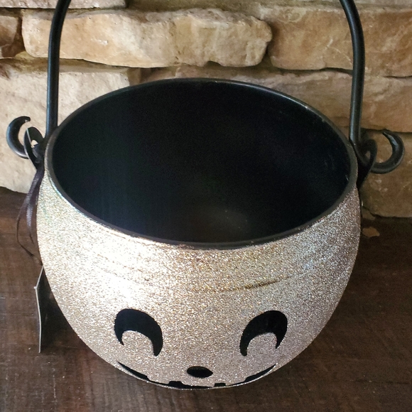 Gorgeous Metal Jack O Lantern Candle/Candy Holder-NWT - Picture 5 of 7